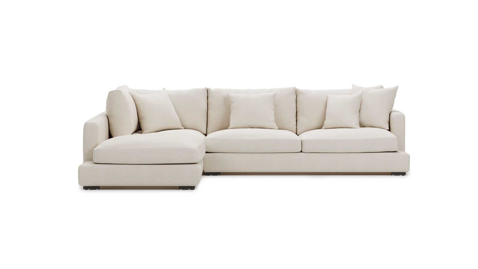 Long Beach Left Corner Sofa | Austin Ivory | Lounge Lovers