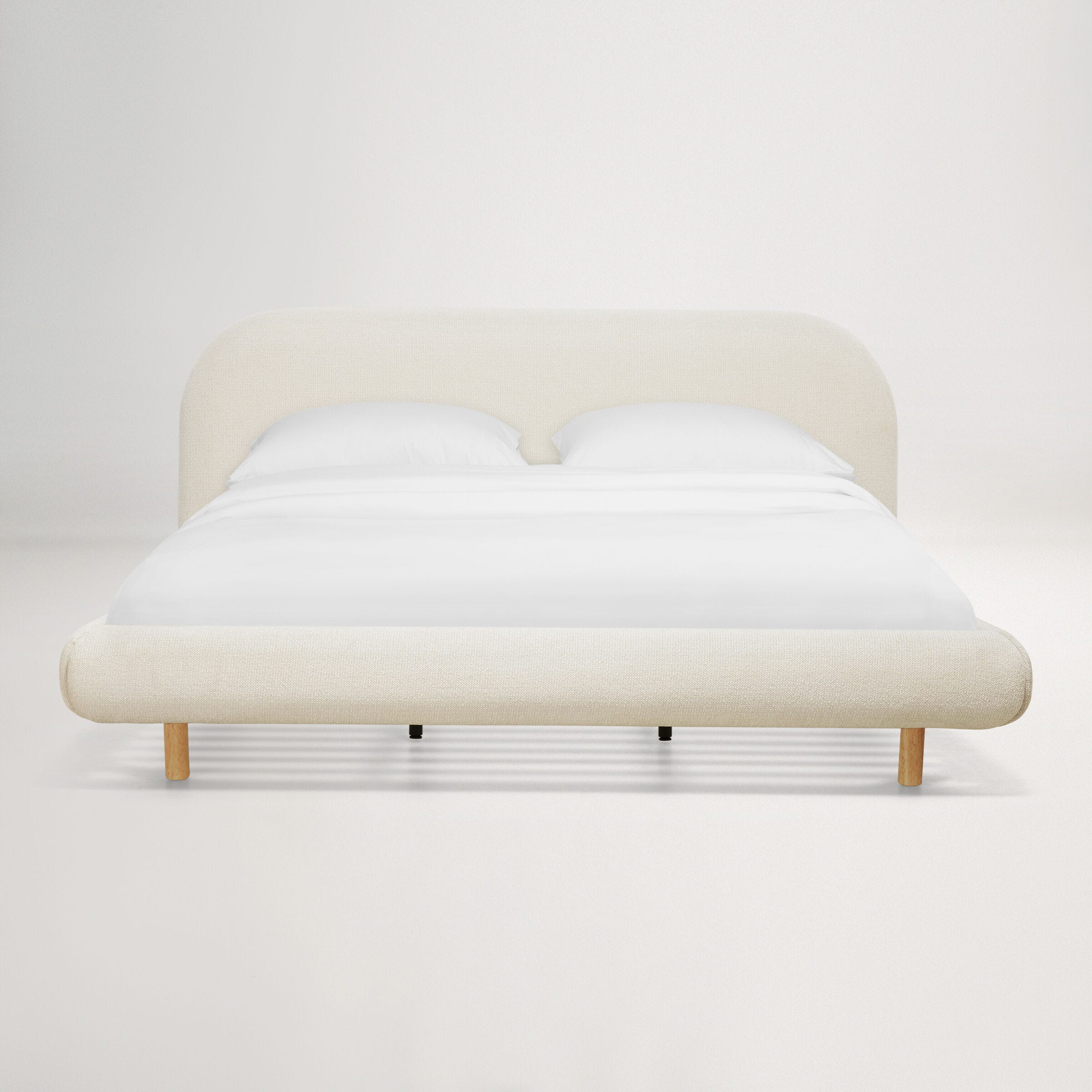 Arlo Floating King Bed (Curved Headboard)