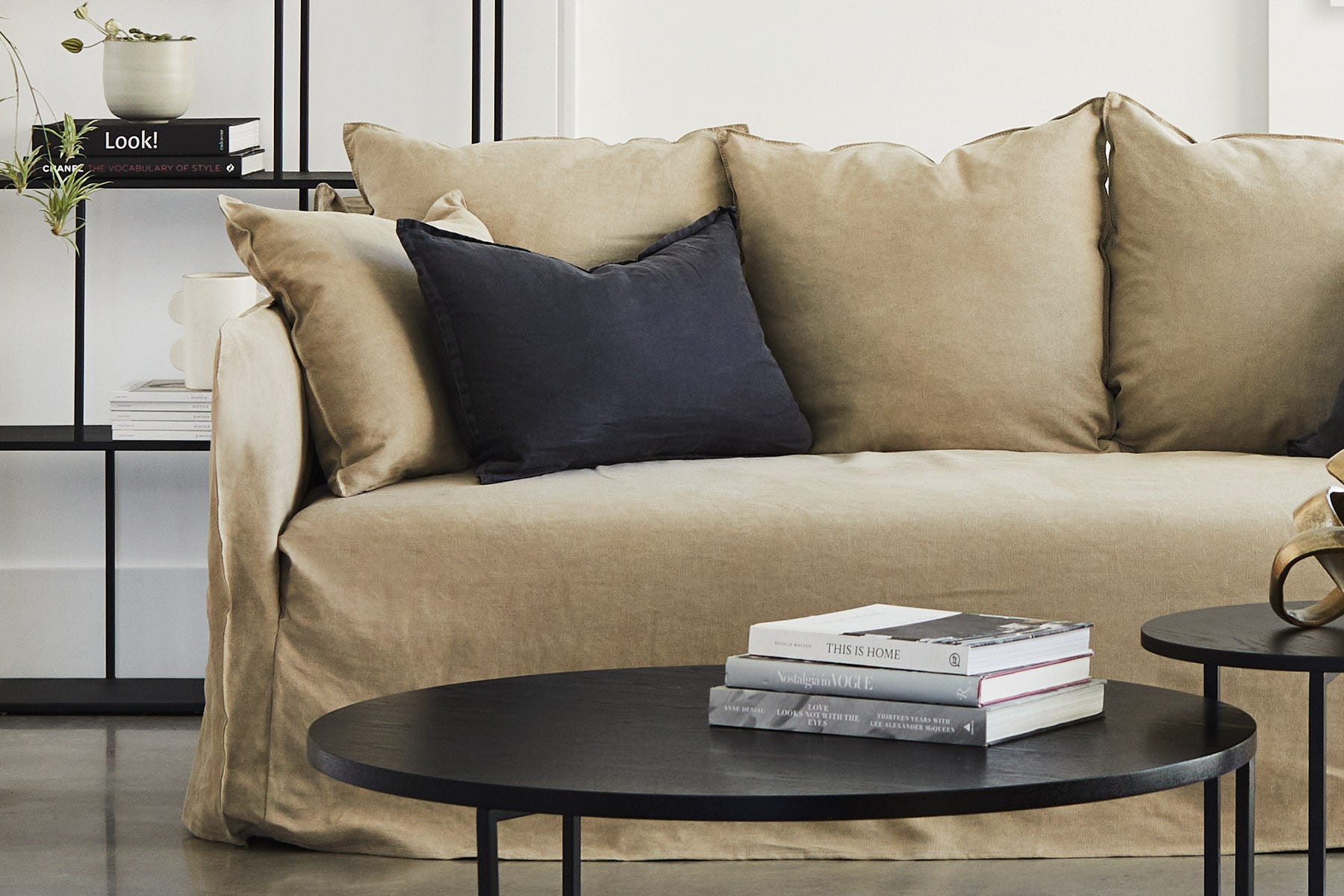 Bronte 2 Seat Sofa Khaki Lounge Lovers