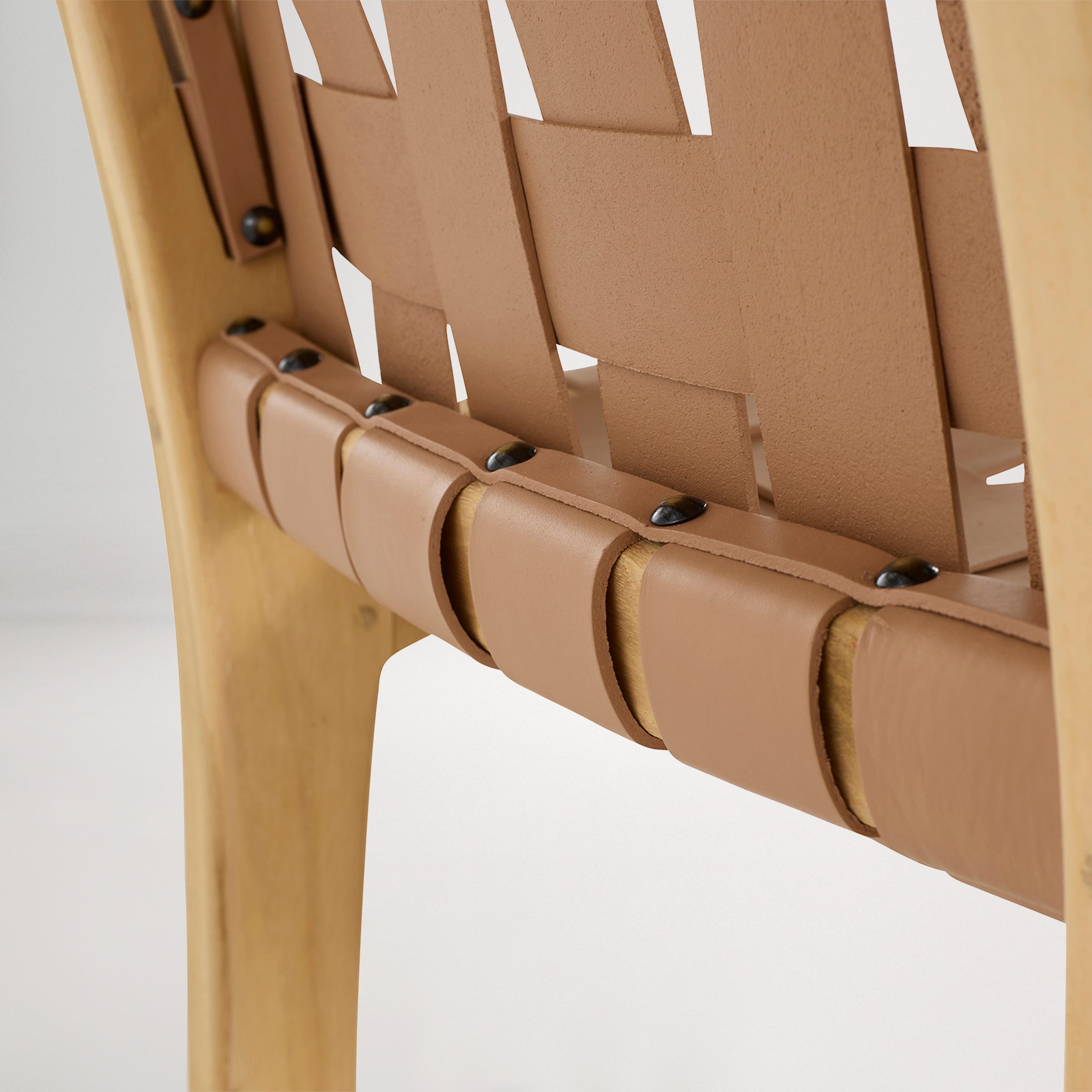 Cuba Barstool | Unique Nude Woven Leather | Timber Design