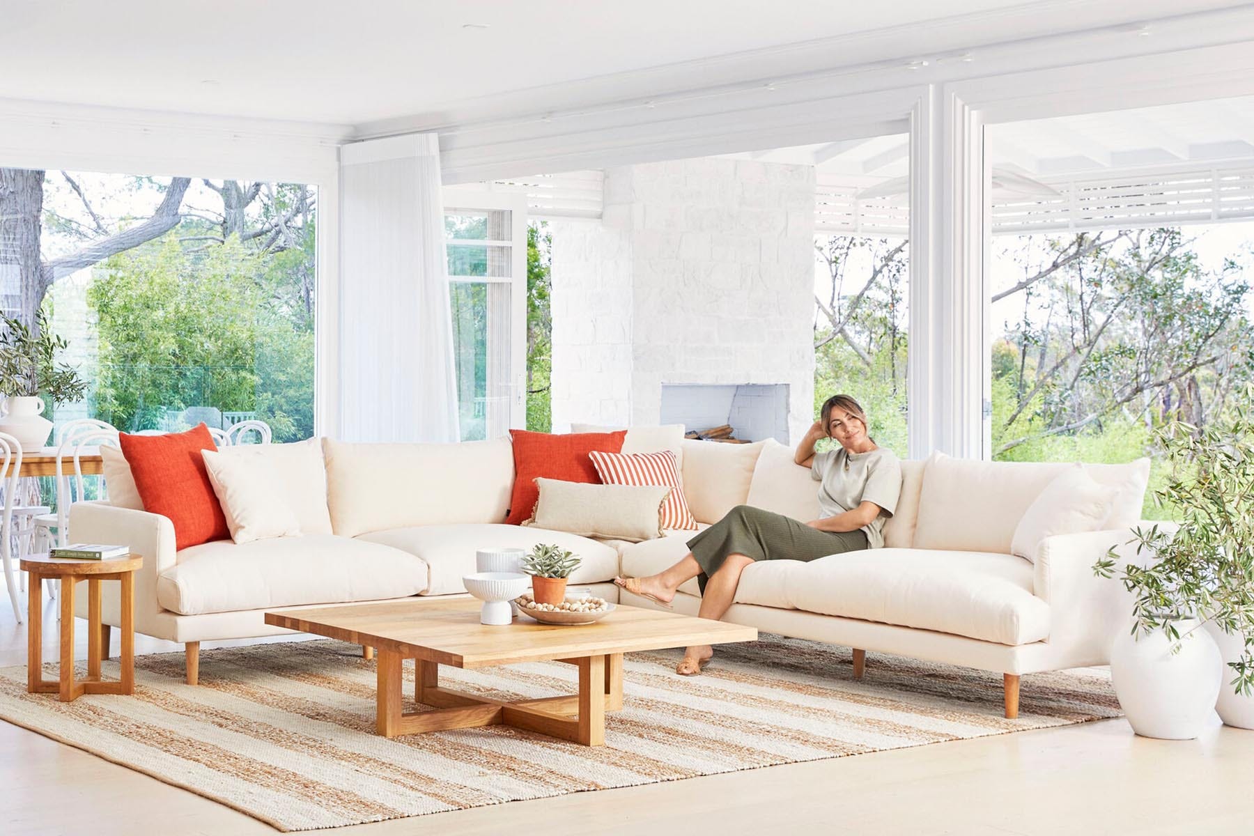 Hampton Corner Sofa Havana Natural Lounge Lovers