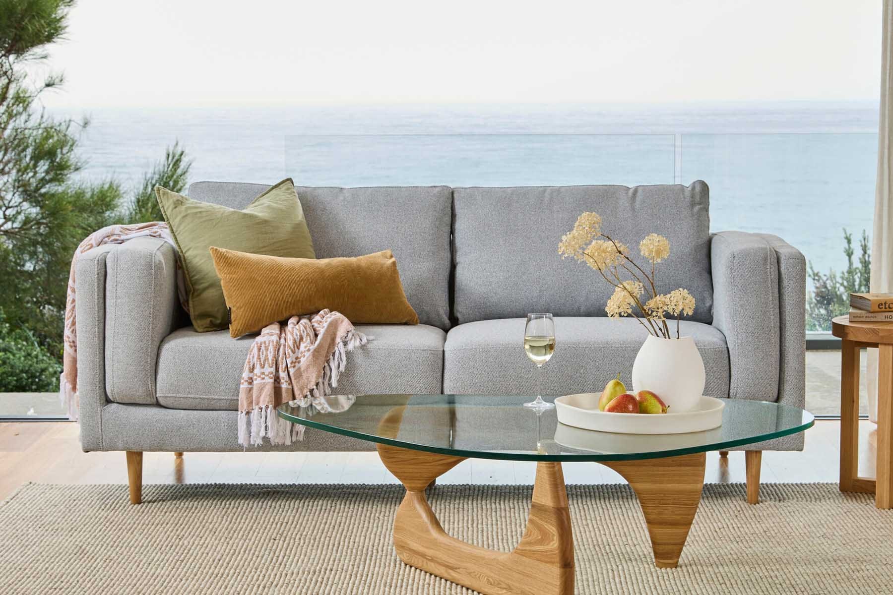 Lisa 2 Seat Sofa Jazz Grey Lounge Lovers