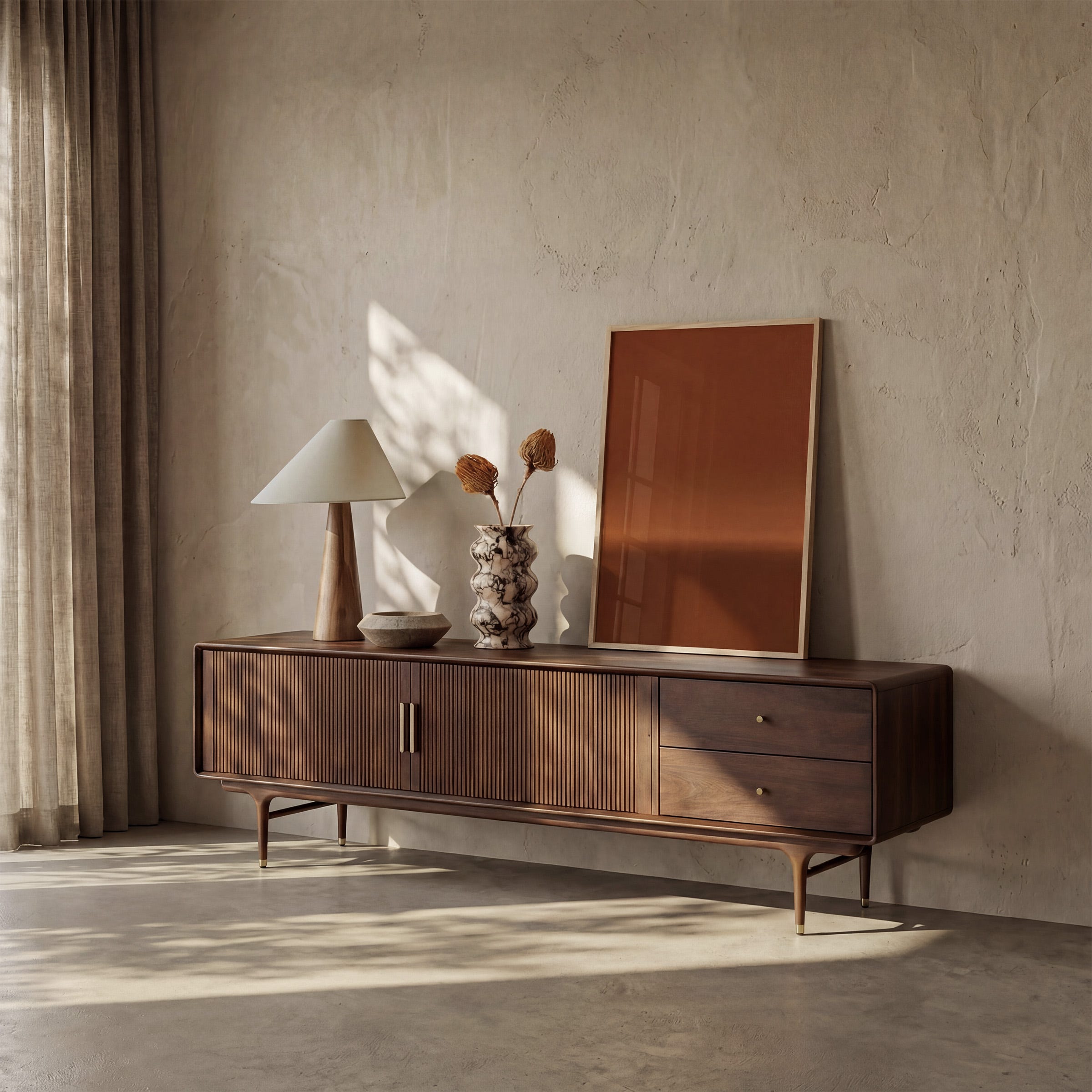 Manhattan TV Unit | Poplar Timber | Walnut | Lounge Lovers