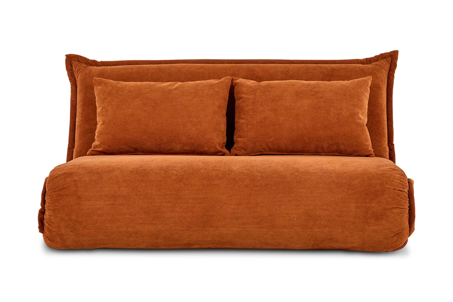Happy 2 Seat Sofa Bed Copper Orange