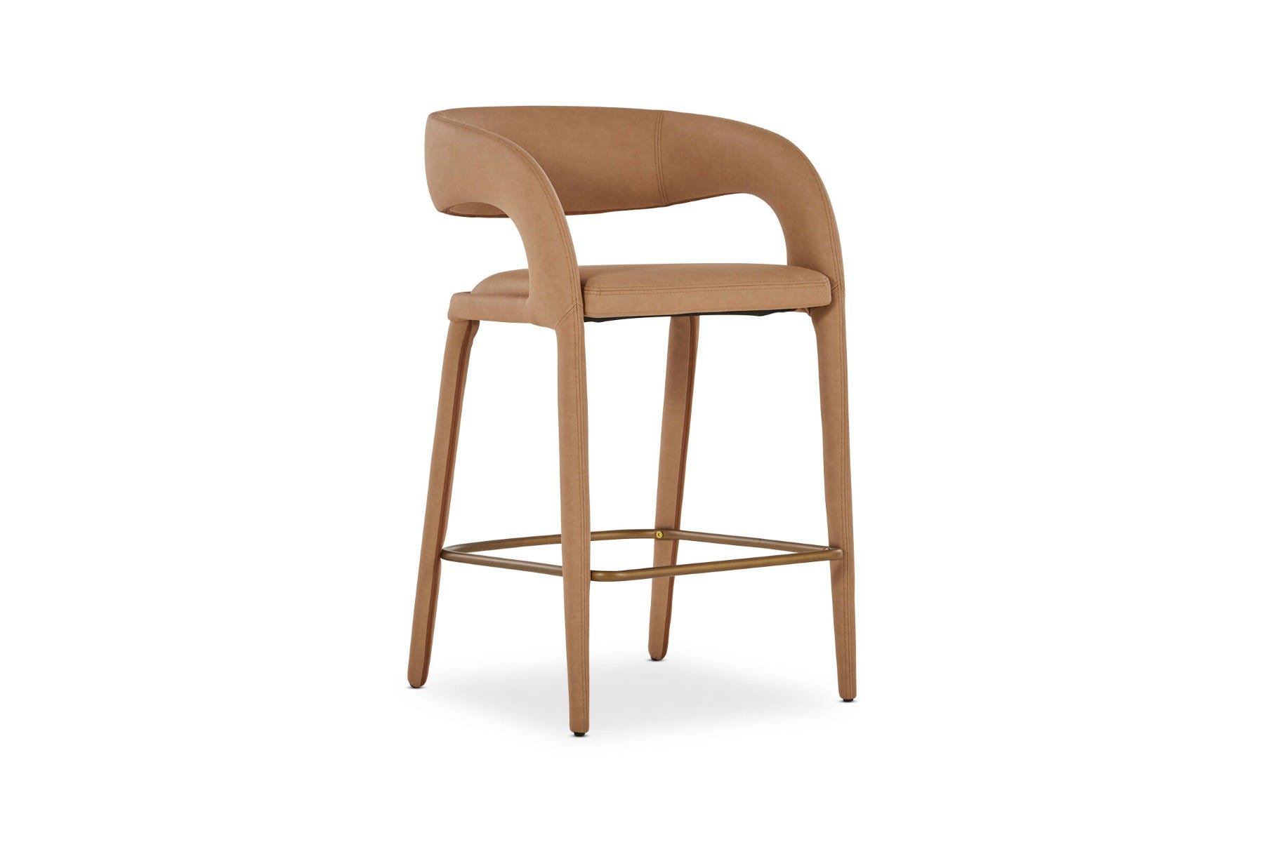 Torcello bar stool tan pu deals leather