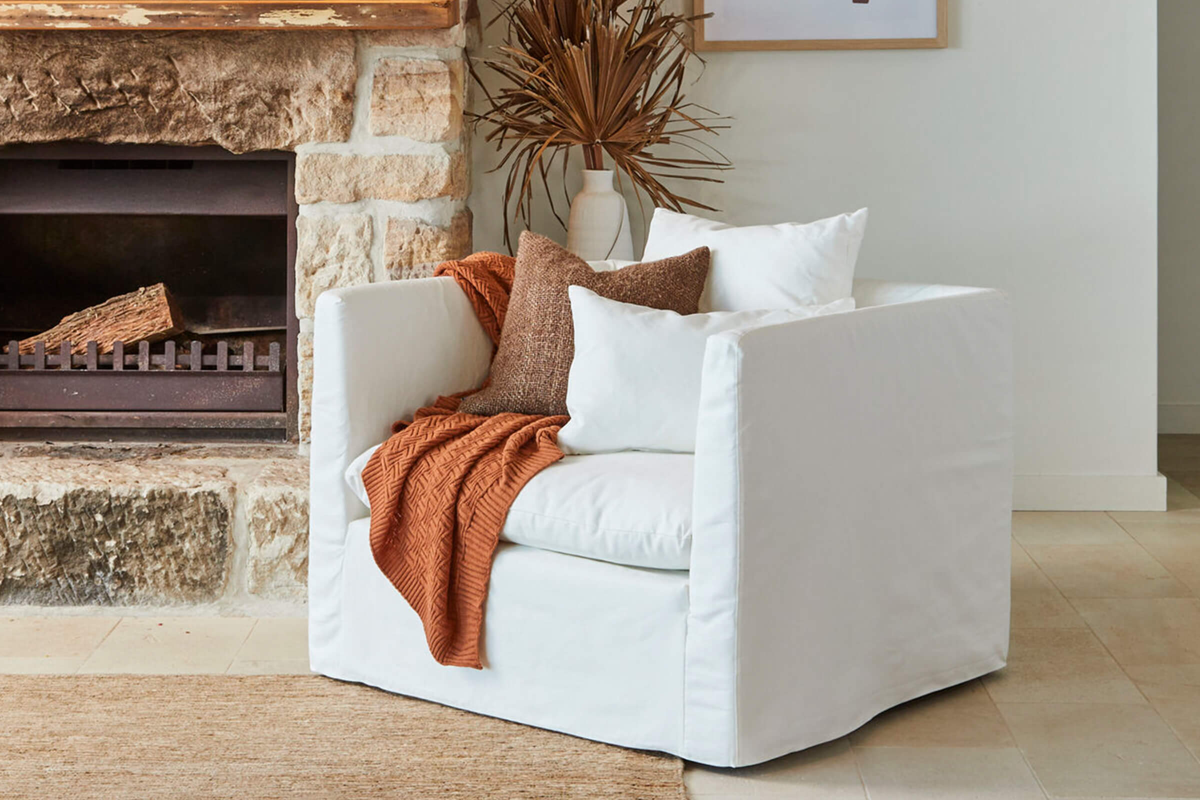 Santa Monica Armchair White Lounge Lovers