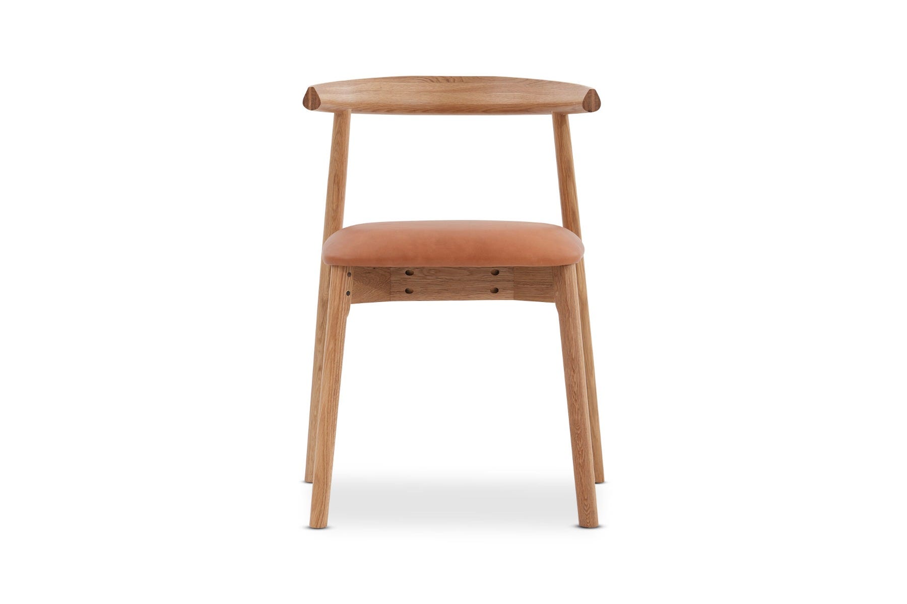 Ollie Dining Chair Fabric Upholstery Oak Frame