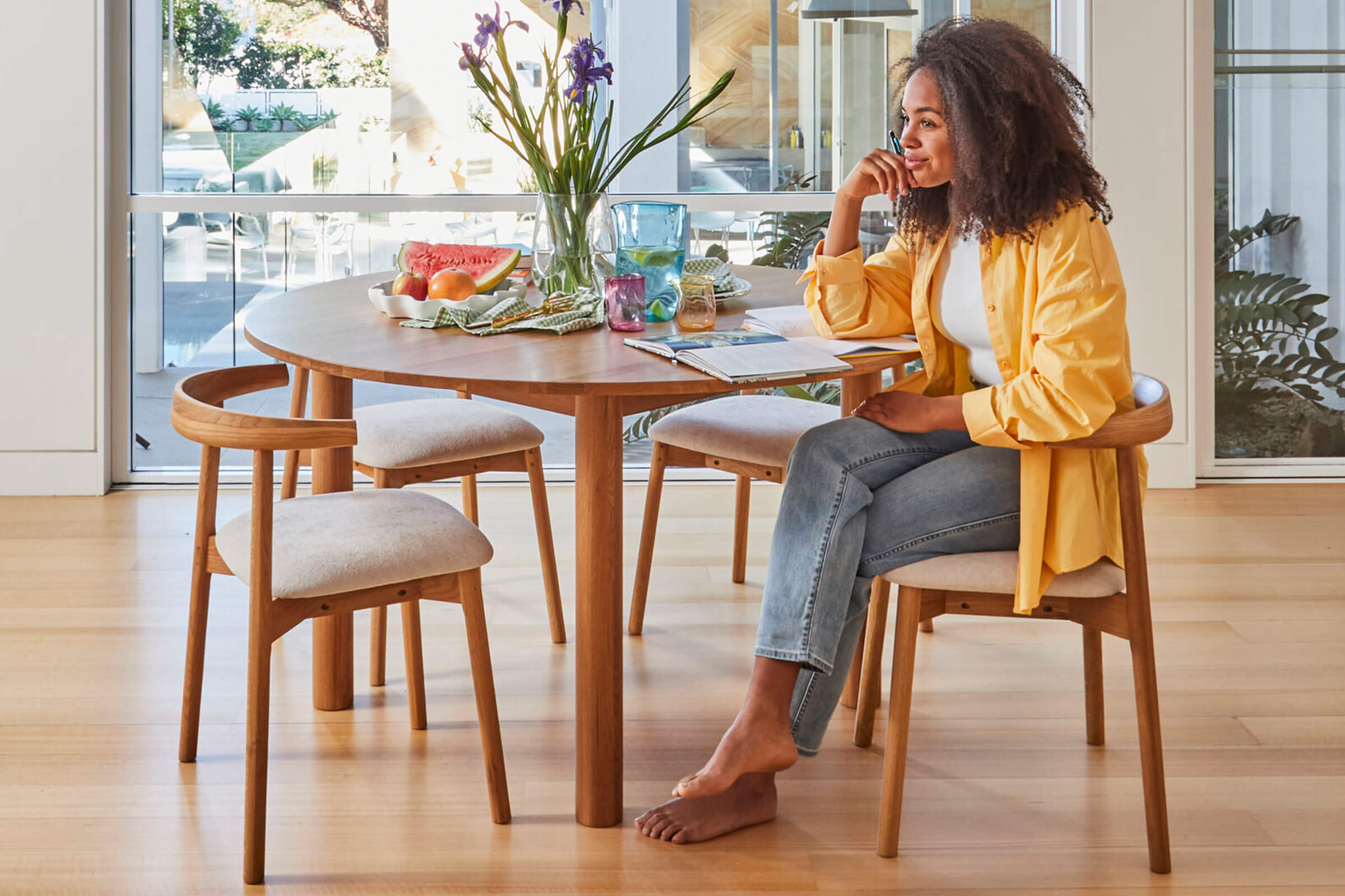 Ollie Dining Chair Light Grey Lounge Lovers