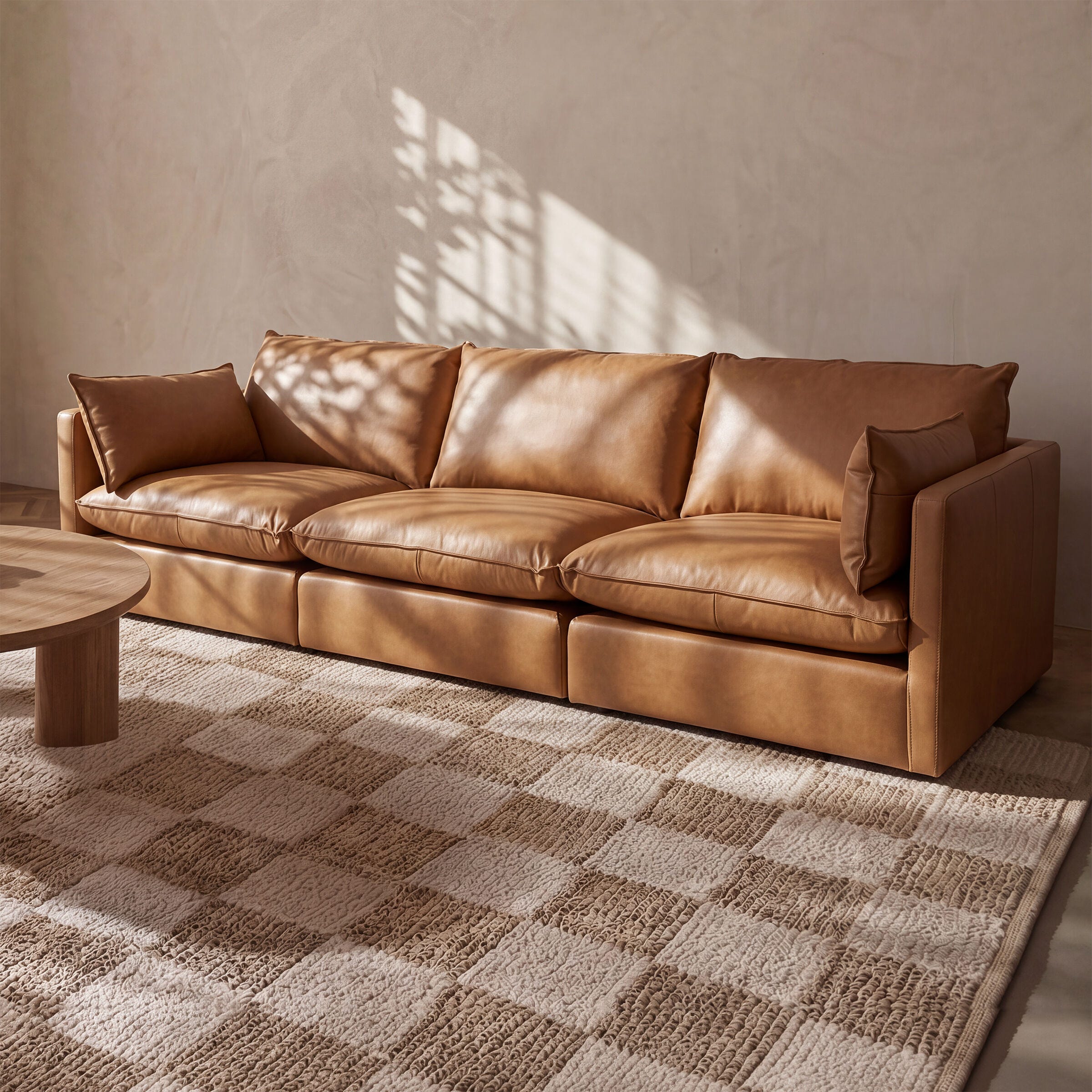 Loft Mini Leather 3 Seat Sofa