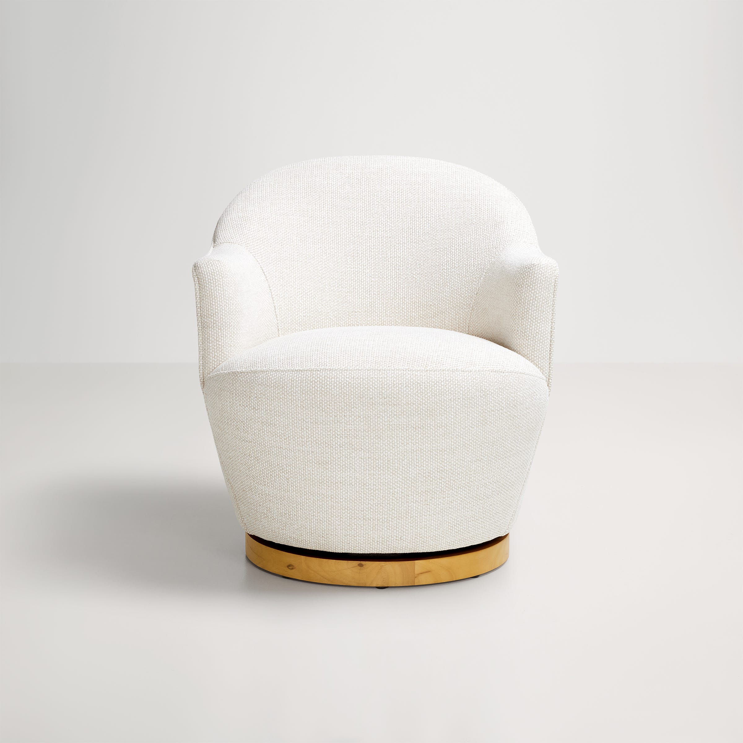 Chloe Swivel Armchair | Ivory Boucle