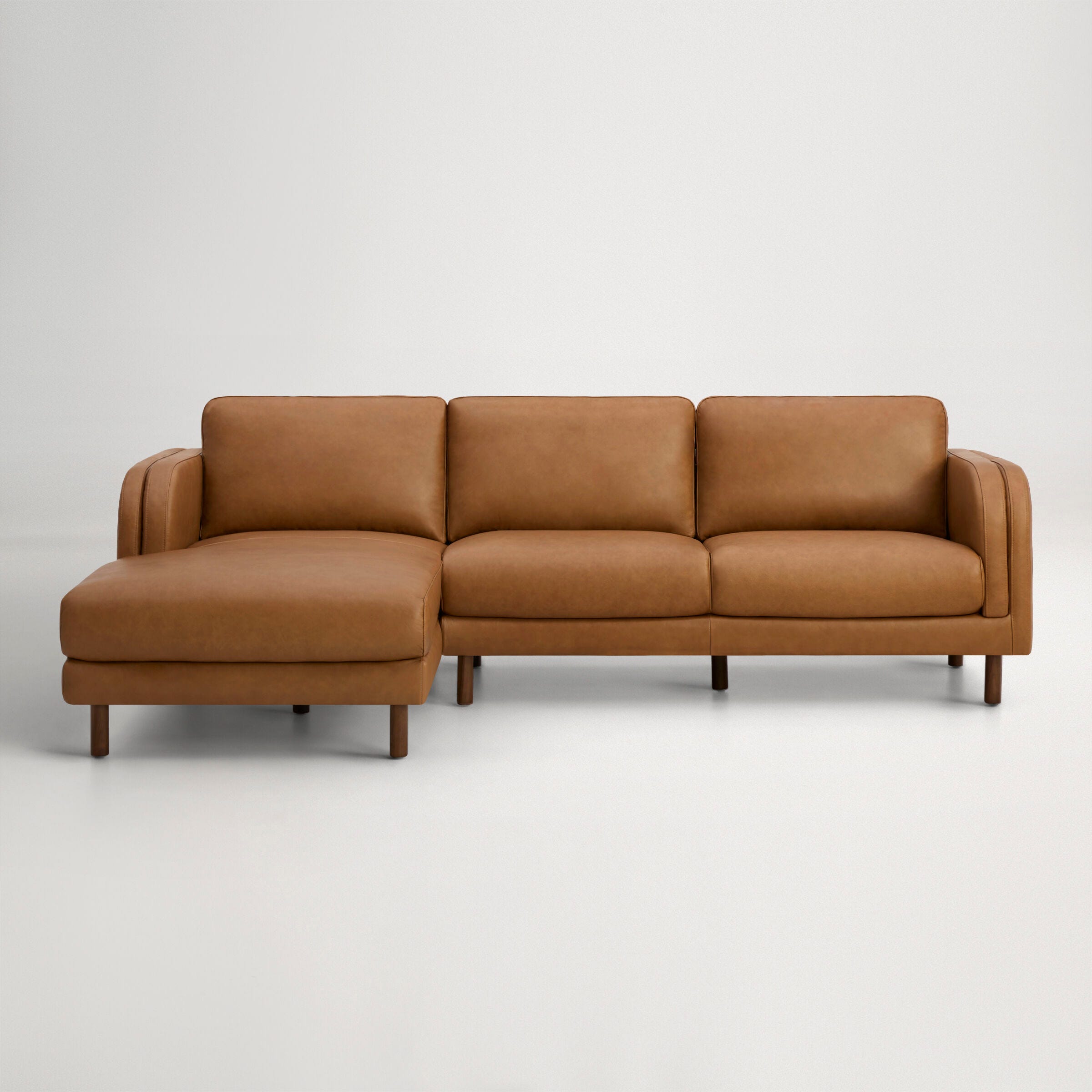Lila Leather Left Chaise Sofa