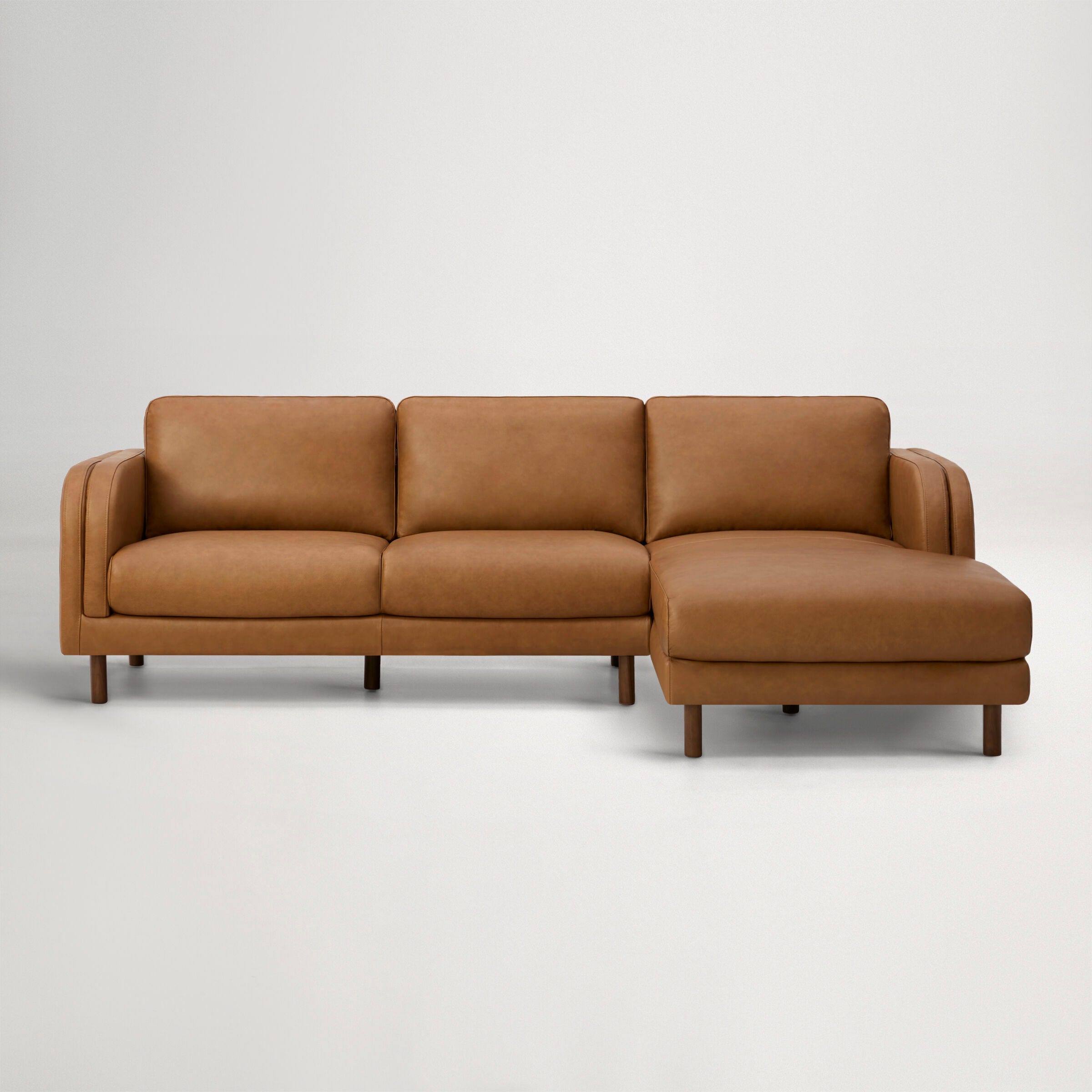 Lila Leather Right Chaise Sofa