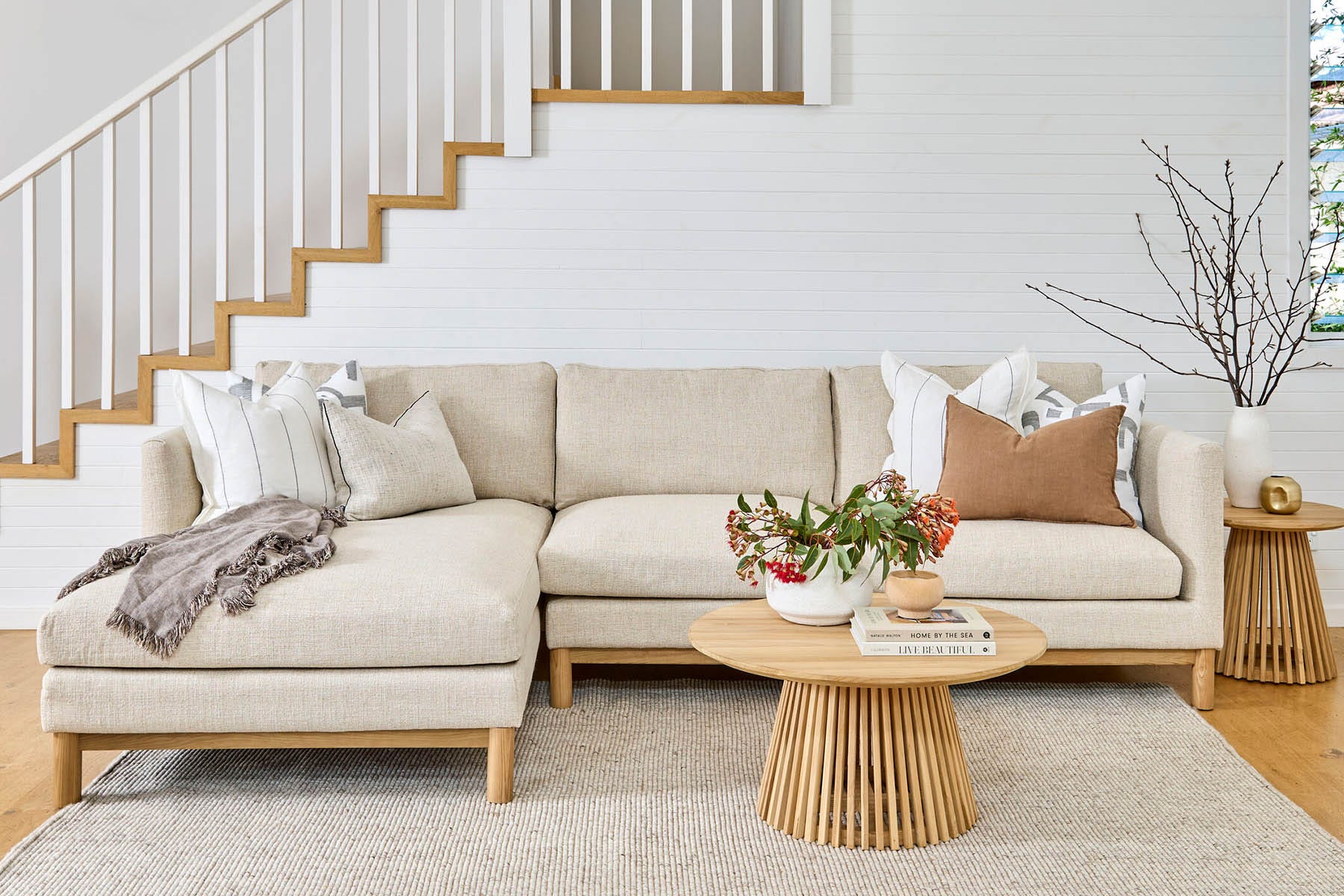 Sofa with left chaise lounge clearance
