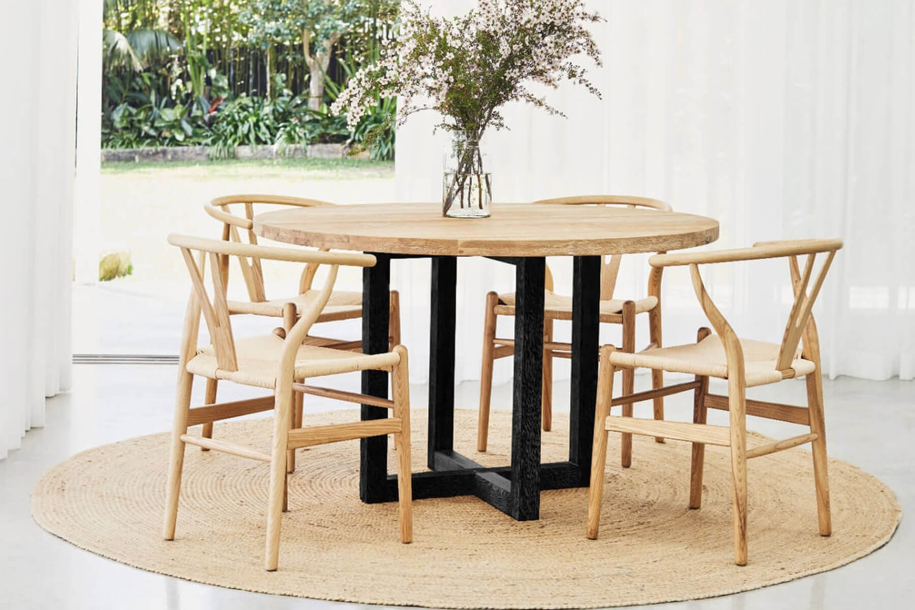 Bronte Round Brushed Dining Table