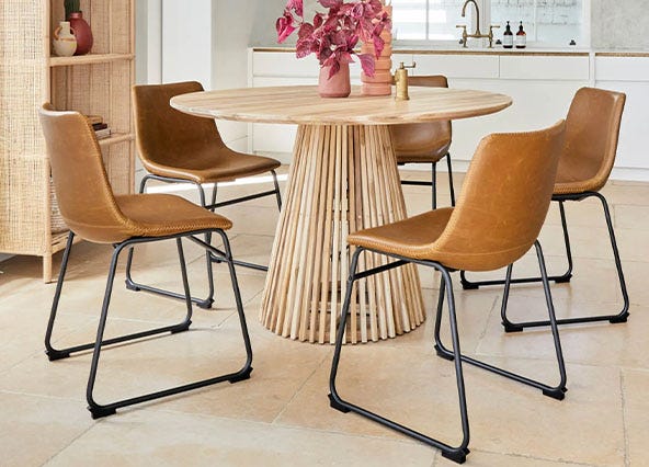 Apollo Dining Chair Tan Style Shoot