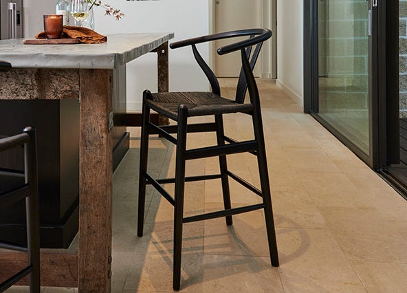 Ark Bar Stool Black Angle Style Shoot