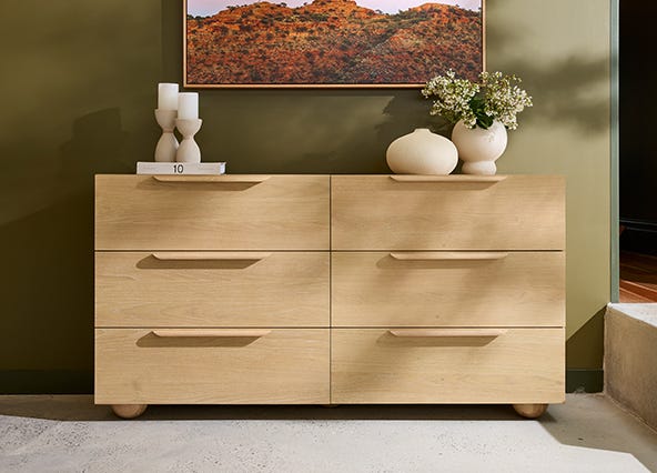 Arlo Chest of Drawers Oak Front Lifestyle Shoot