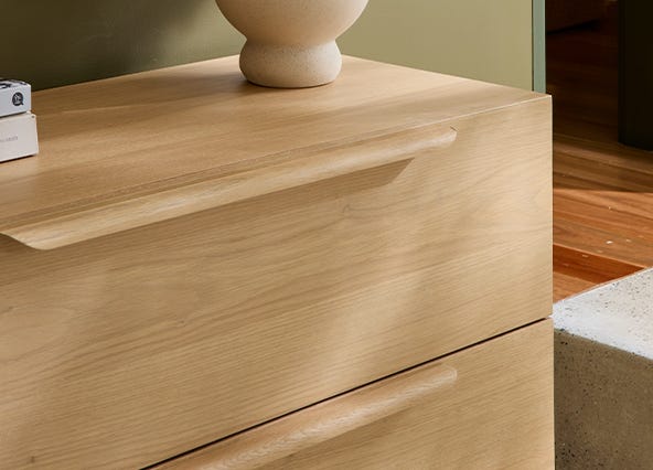 Arlo Chest of Drawers Oak Top Lifestyle Shoot