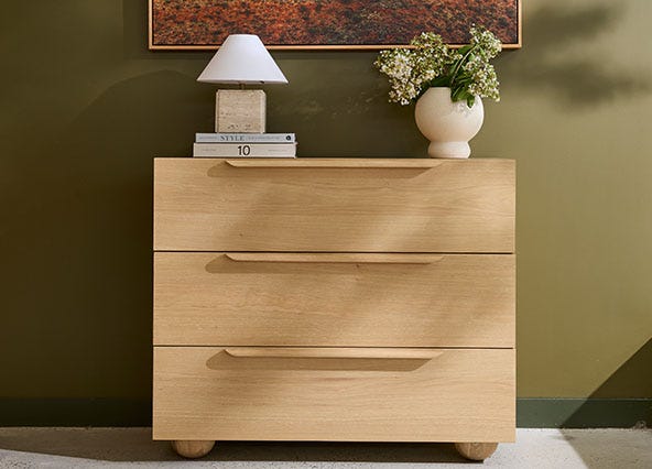 Arlo Chest of 3 Drawers Lifestyle Shoot Front
