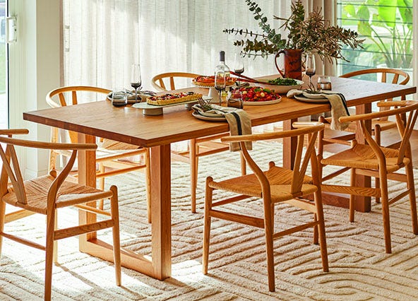 Bronte Dining Table 220 & Ark Dining Chair Style Shoot