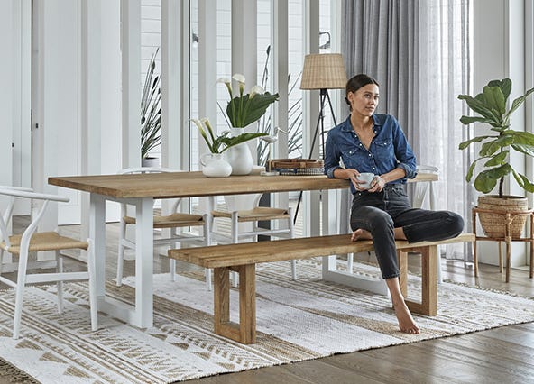 Bronte Brushed Dining Table Style Shoot Angle