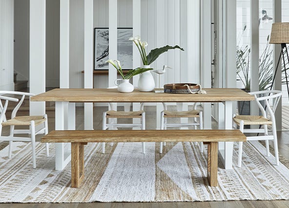 Bronte Brushed Dining Table Style Shoot Front