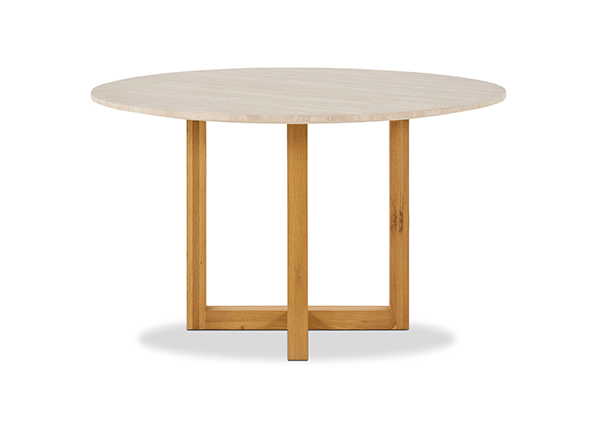 Bronte Round Dining Table 130 Travertine GIF