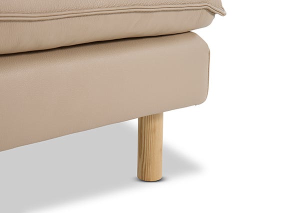 Cali 2 Seat Sofa Lucas Blush Leg Up Close