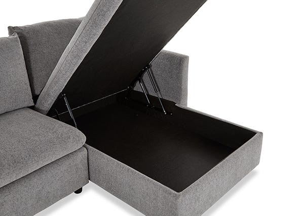 Felix Chaise Sofa Bed Open Storage Angle