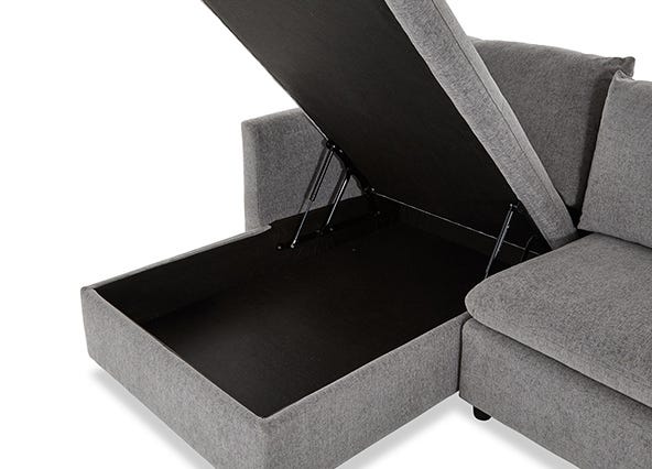 Felix Chaise Sofa Bed Open Storage Angle