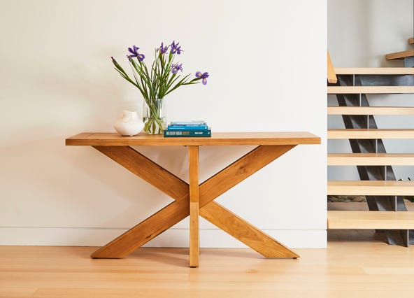 Galaxy Console Table Oak Front