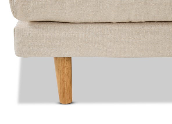 Hampton 4 Seat Sofa Cushion Leg Up Close