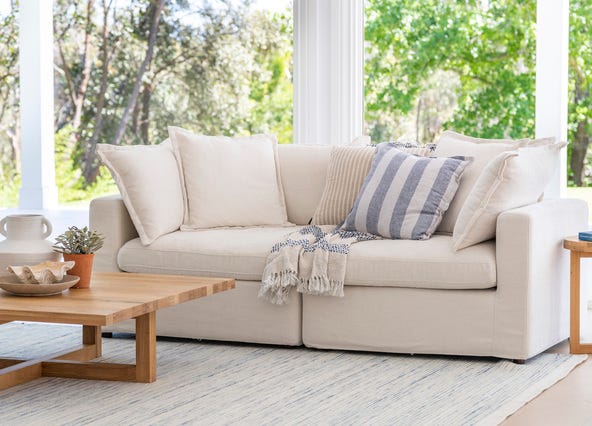 Haven 3 Seat Sofa Ivory Style Shoot