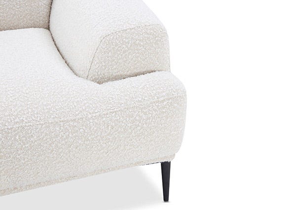 Jaxson Left Chaise Lounge Ivory Arm and Leg Up Close