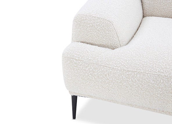 Jaxson Right Chaise Lounge Ivory Arm and Leg Up Close