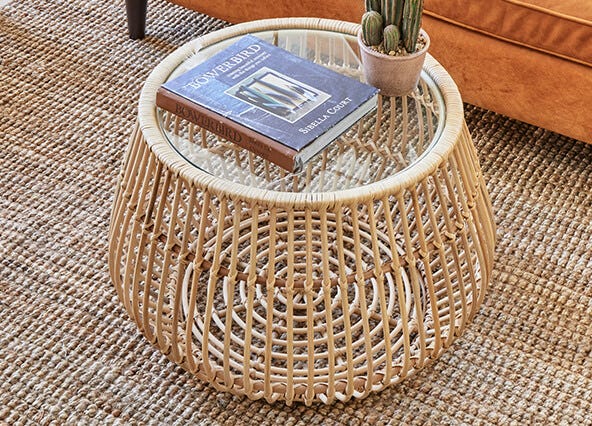 Tovia Rattan Side Table Style Shoot