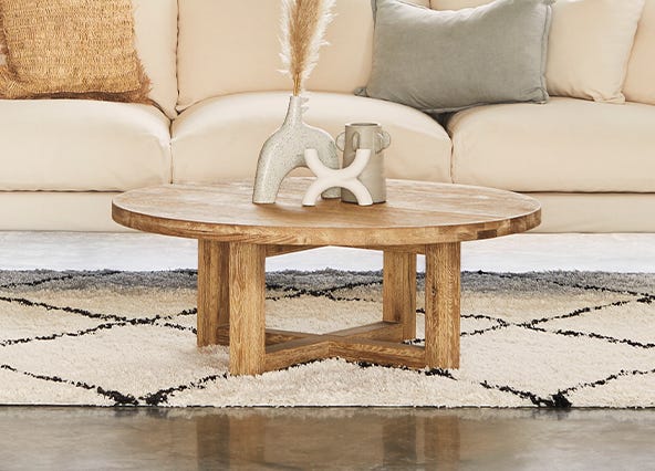 Bronte Coffee Table Round - Natural Style Shoot