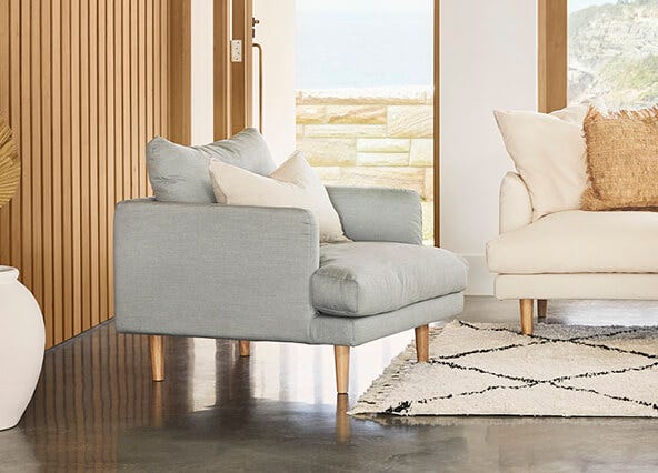 Hampton Armchair Belleveu Cement Style Shoot
