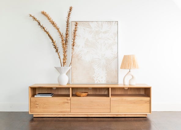 Bronte TV Unit 180 Natural Style Shoot