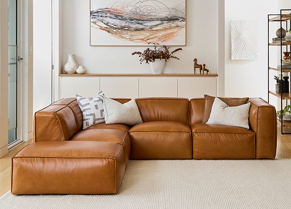 Linden Leather Sofa Style Shoot