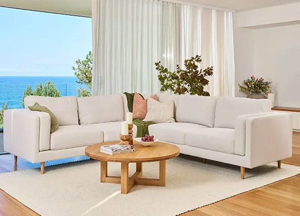 Lisa Corner Sofa Jazz Natural Style Shoot
