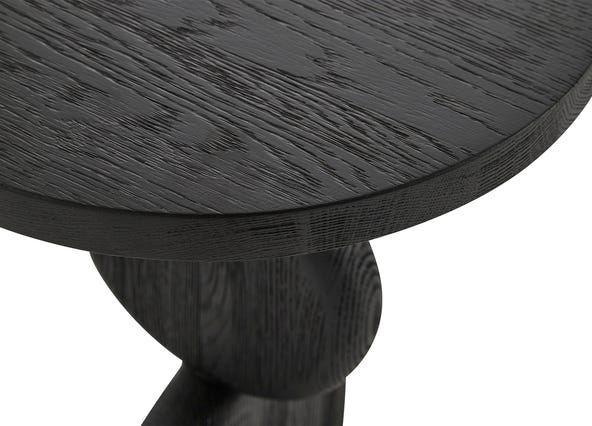 Banjo Side Table Black Top Up Close