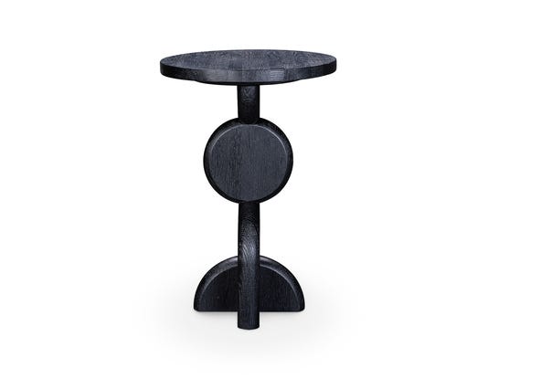 Banjo Side Table Black Front
