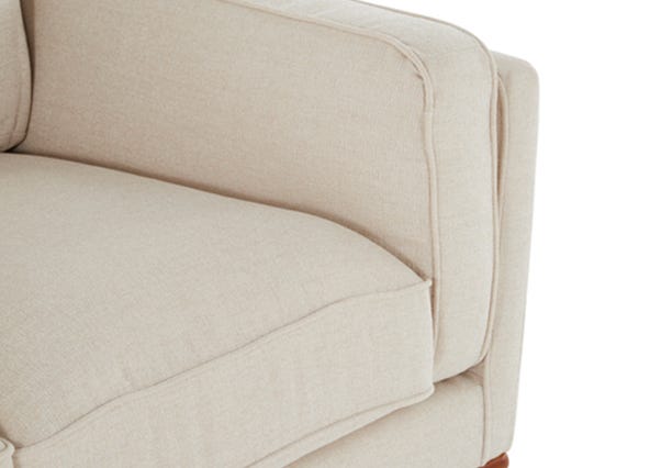 Baxter 3 Seat Sofa Havana Natural Cushion Seat Up Close