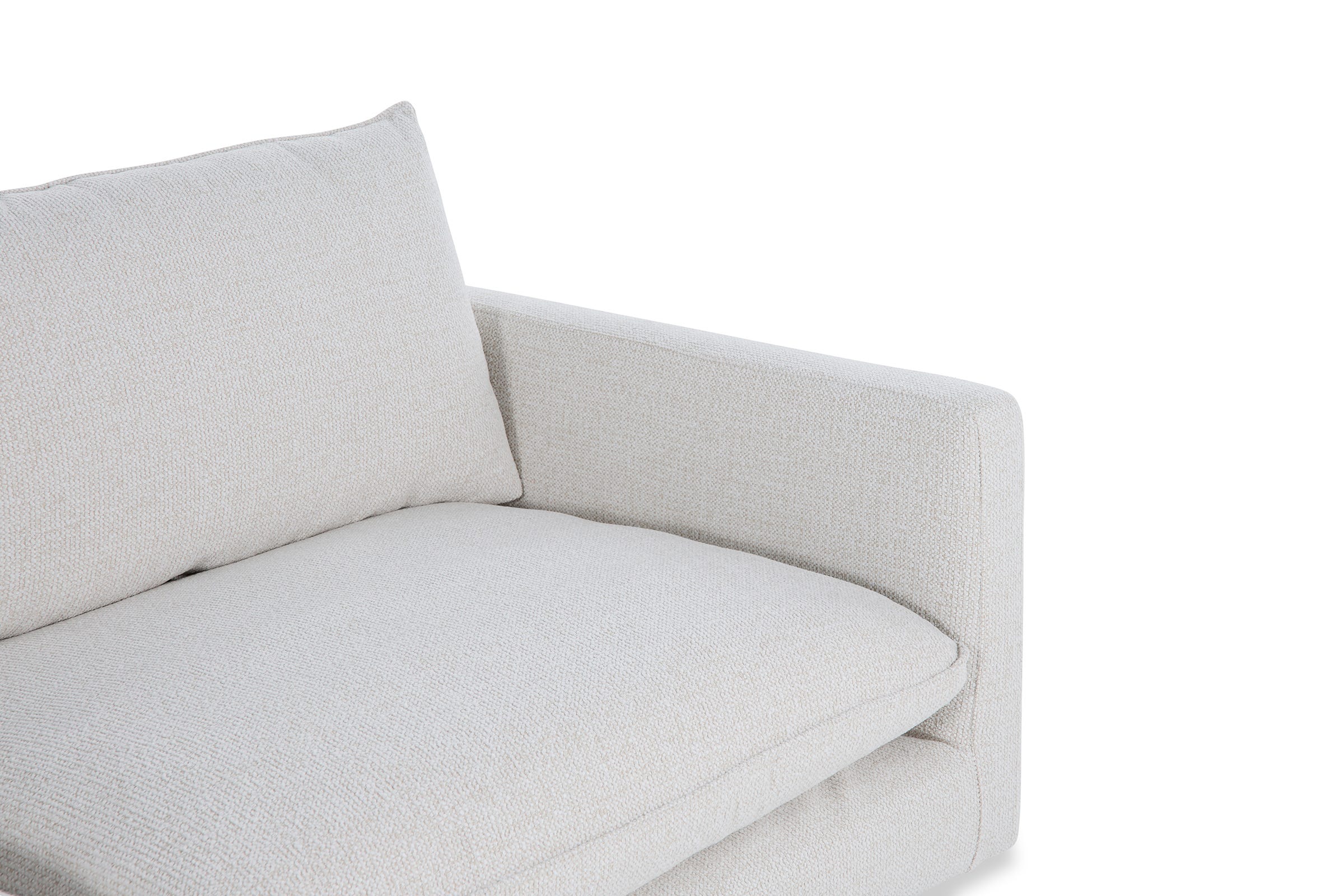 Cali 3 Seat Sofa Orson Salt Arm Angle Up Close