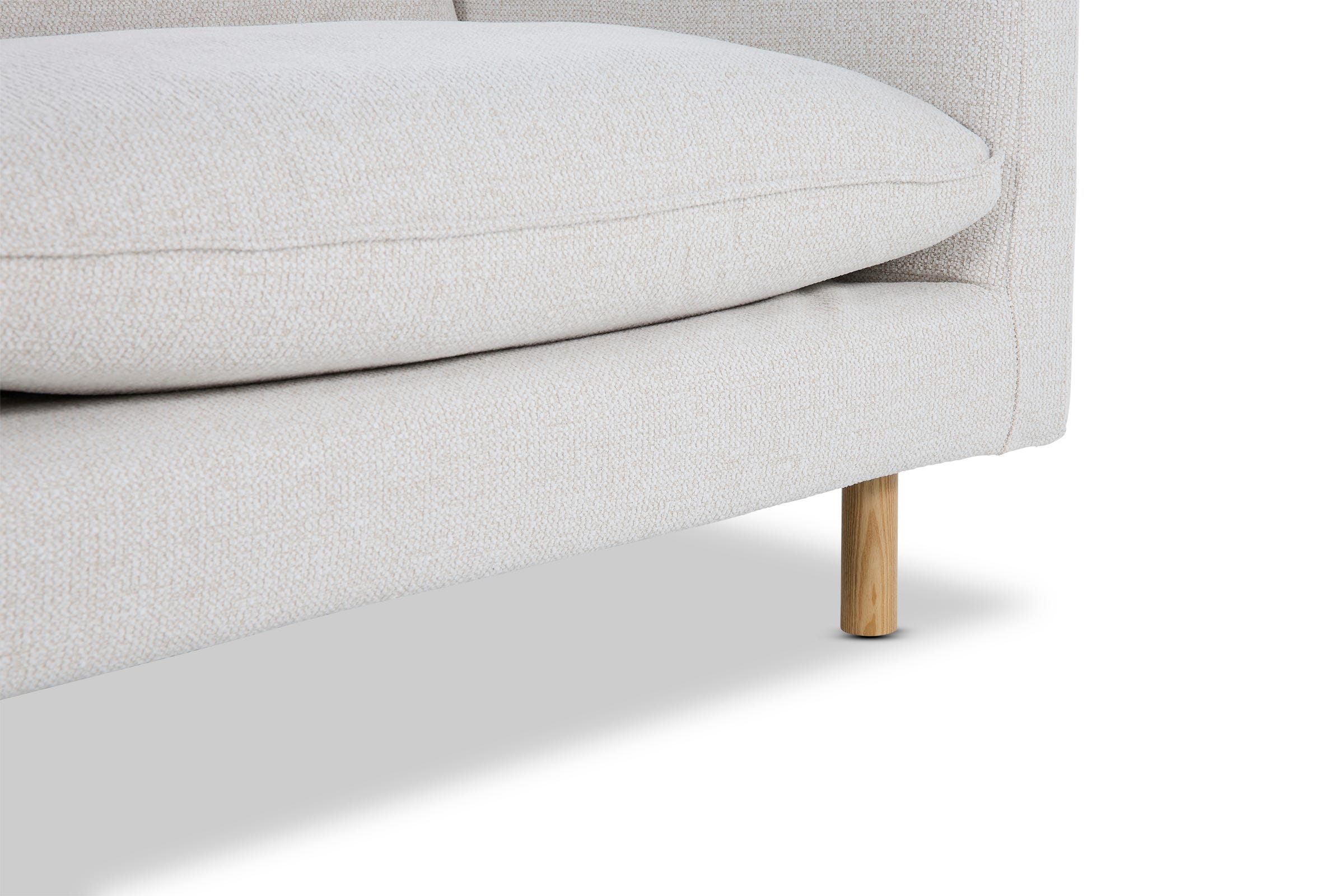 Cali 3 Seat Sofa Orson Salt Leg Up Close