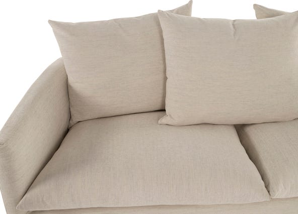 Cloud 4 Seat Sofa Austin Ivory Cushions Up Close