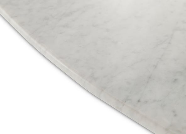Guardsman Oval Marble Coffee Table Side Up Close