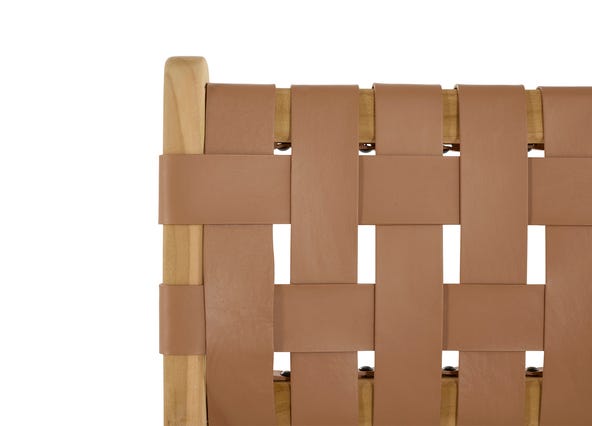 Cubar Bar Stool Tan Front Timber Up Close