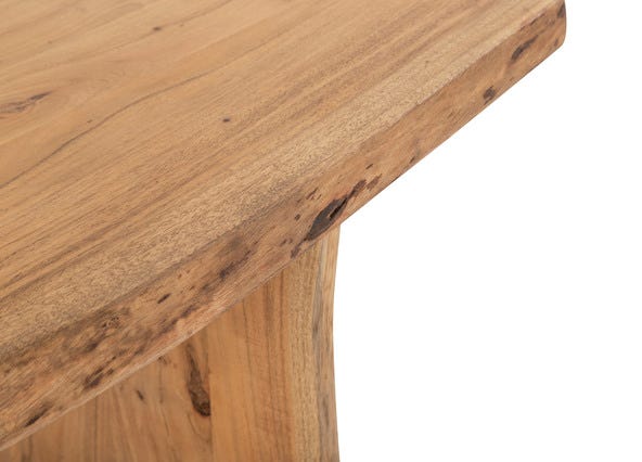 Dakota Dining Bench 140 Teak Corner Up Close